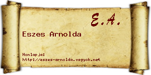 Eszes Arnolda névjegykártya